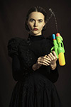 Woman with a water pistol