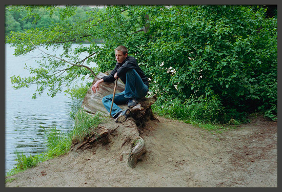 Boy on Stump