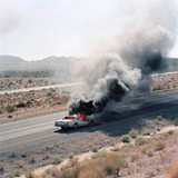 Burning Car, Needles, California