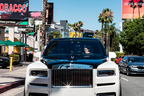 B&W Rolls Royce - West Hollywood
