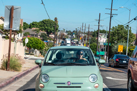 Teal Fiat - Boyle Heights