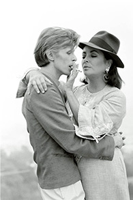 David Bowie and Elizabeth Taylor 