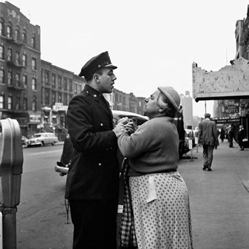 Armenian Woman Fighting, Lower East Side, NY, 1956