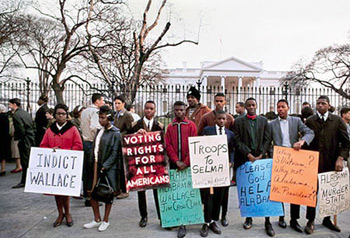 Civil Rights Protest in front of White House, DC 1965