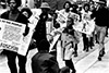 Demonstration protesting the imprisonment of Black Panther leader Huey Newton