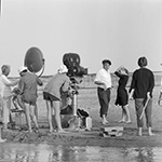 Fellini on the set of “La Dolce Vita”, Italy 1959