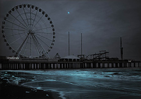 Steel Pier Moonrise, Atlantic City, NJ