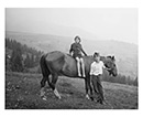 Siblings on polonyna (mountain pasture) above the village1995