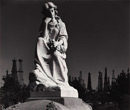 Cemetery Statue and Oil Derricks, Signal Hill, CA
